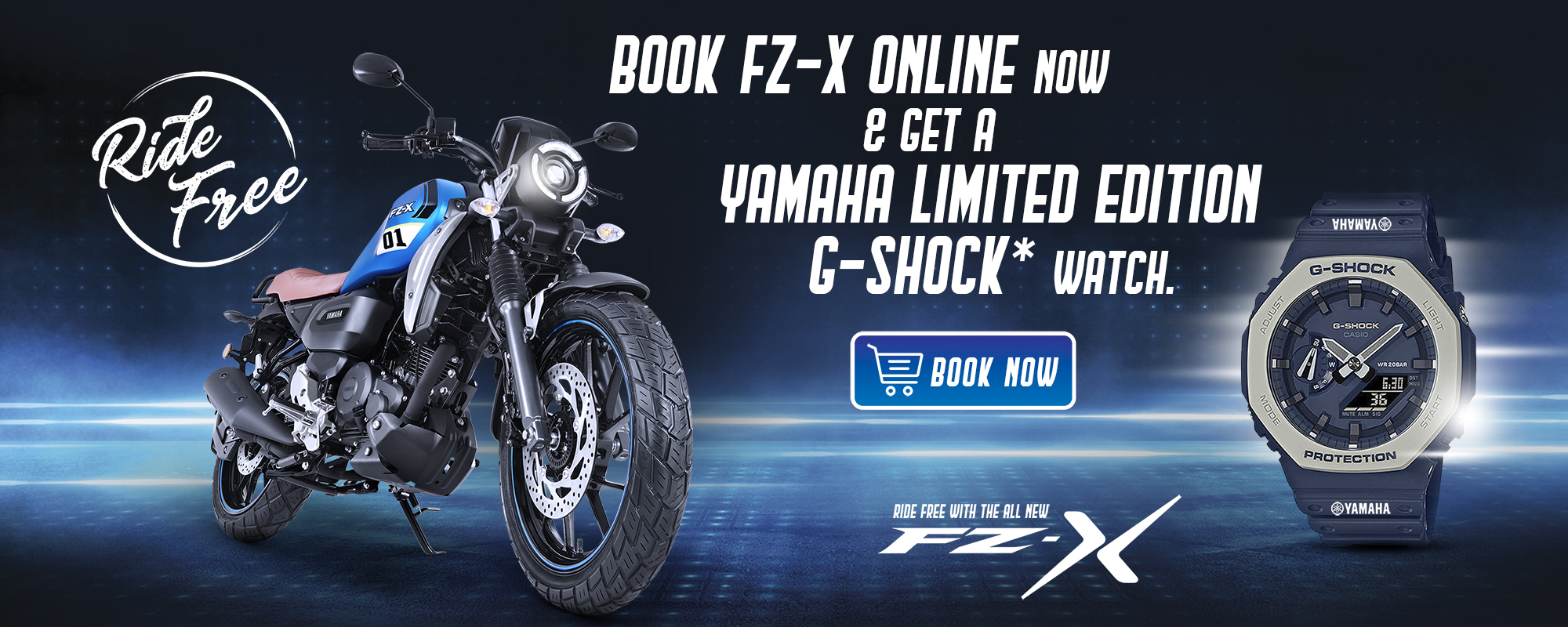 Yamaha FZ-X 149cc Neo-Retro Motorcycle launched - A New Scrambler? 1 First 200 Customers who will book online will get limited edition Yamaha G-Shock watch