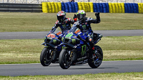 Double top 10 result in french gp race for monster energy yamaha motogp after challenging weekend