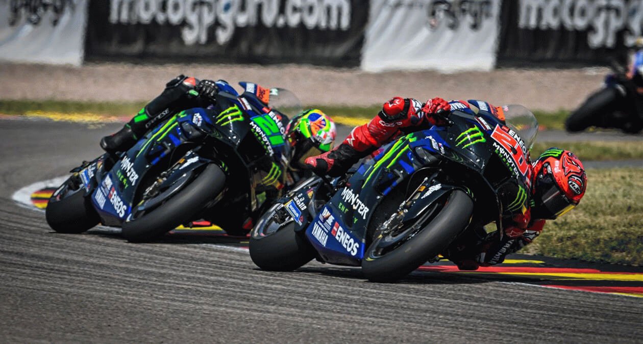 Monster energy Yamaha MotoGP finish German GP race in p12 and p13