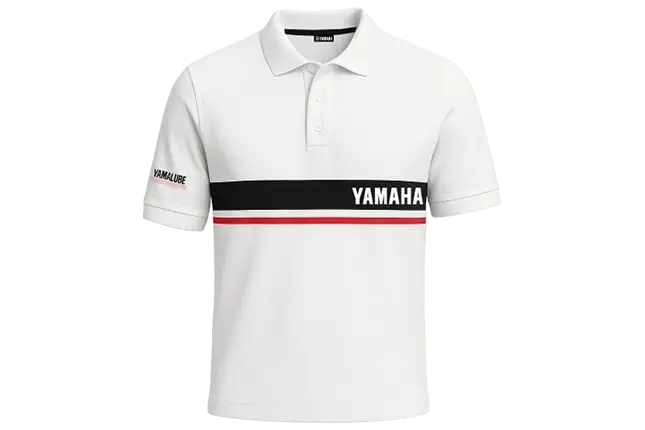Yamaha Genuine Parts (YGP) - SPEED BLOCK POLO T SHIRT - WHITE