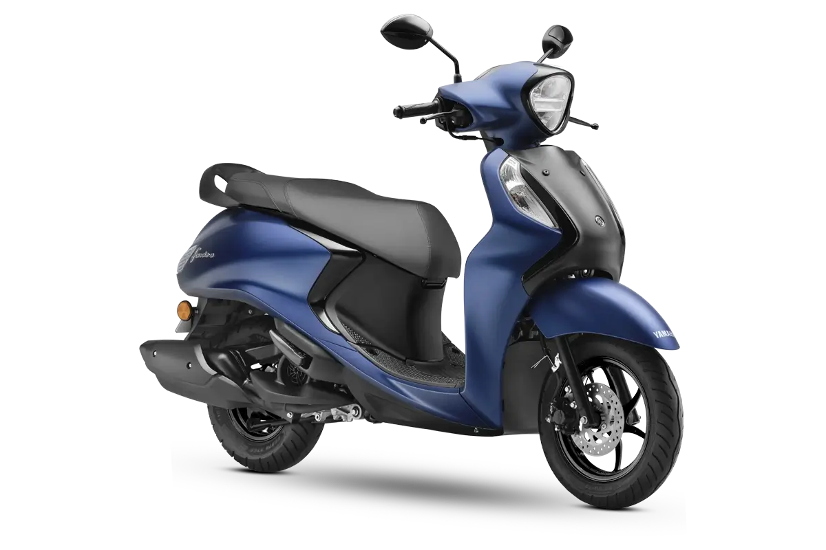 Yamaha Fascino 125 Fi Disc variant in Dark Matte Blue colour