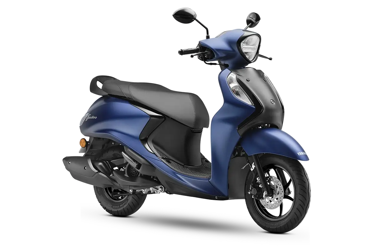 Yamaha Fascino 125 Fi Disc variant in Dark Matte Blue colour