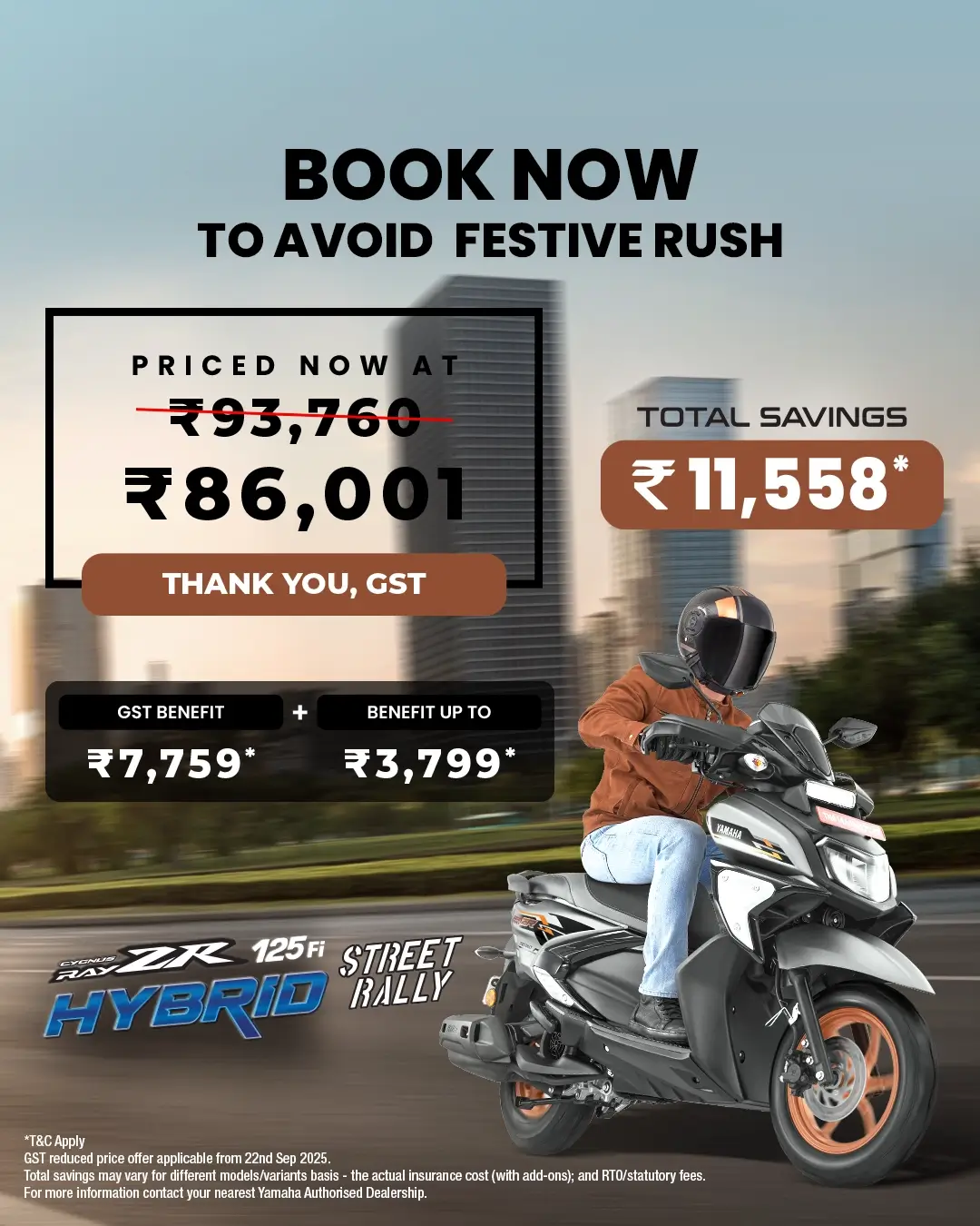 RayZR Street Rally 125 Fi Hybrid